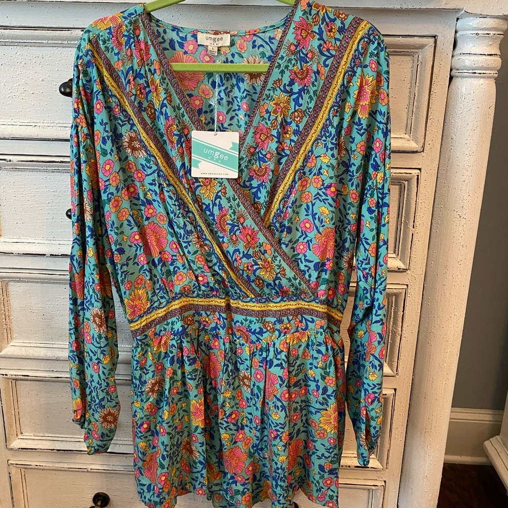 Multi-Colored Floral Romper